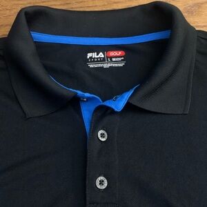 FILA GOLF LS All Poly 3 Button Jersey